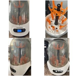 Baby Brezza White and Orange Bottle Sterilizer